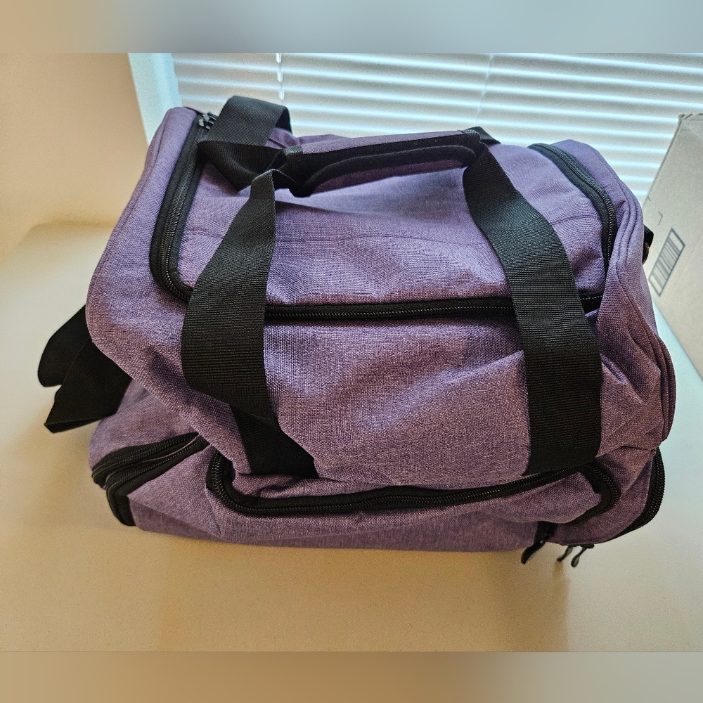 BAFASO 2-Layers Large Makeup Bag with 3 Removable Pouches and Detachable Divider